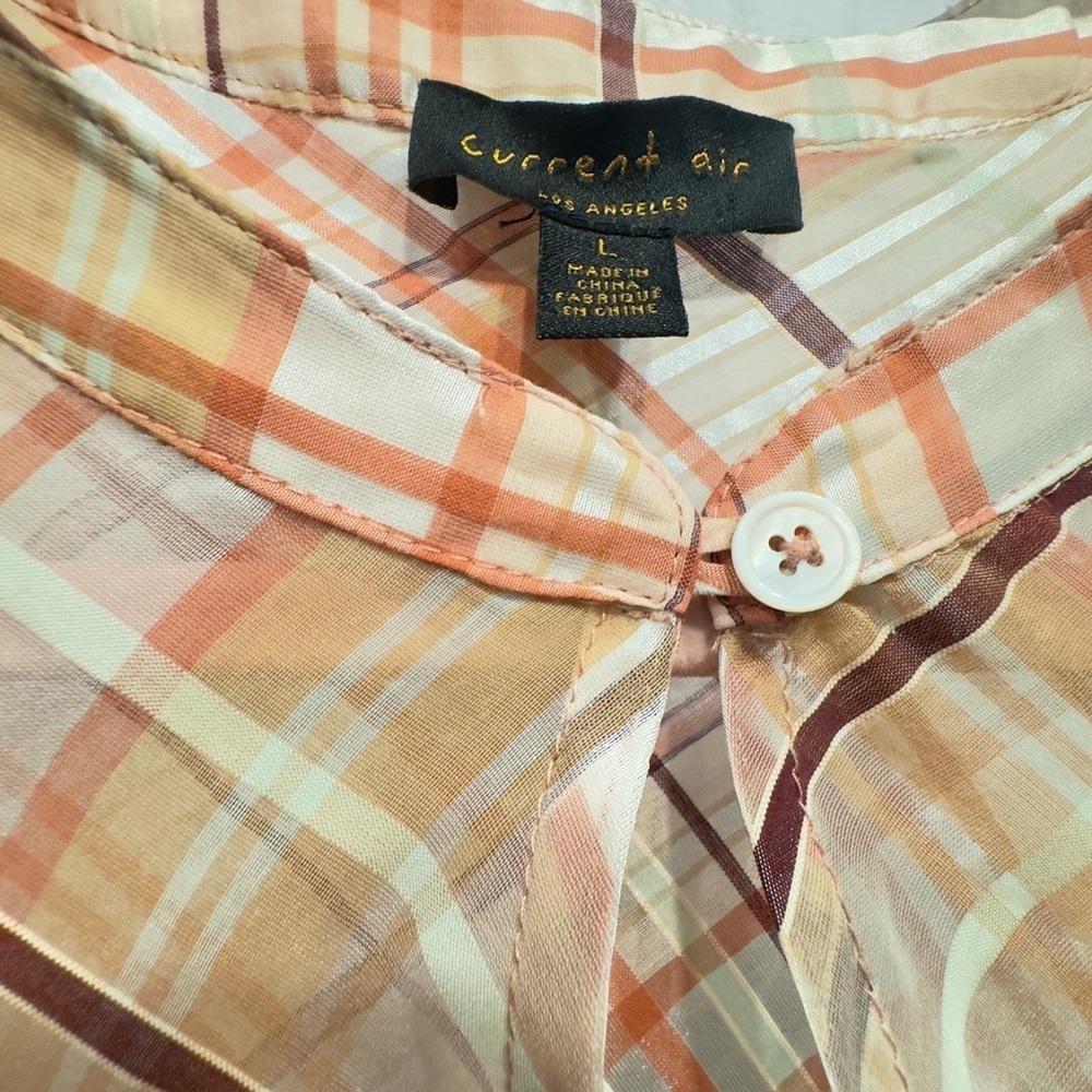 Anthropologie Current Air Polly Ruffled Peasant Blouse size Large, Like New!!! - Picture 7 of 15